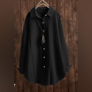 EMERY ROSE Drop Shoulder Longline Blouse Size Small